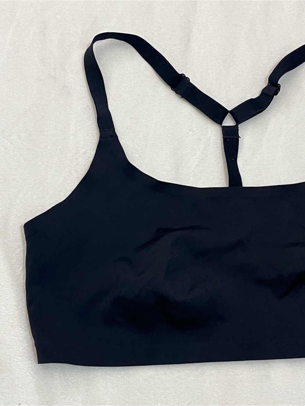 Auden Black Seamless T-Back Bralette - Women Intimates Thin Very Soft Size XL - Picture 2 of 11